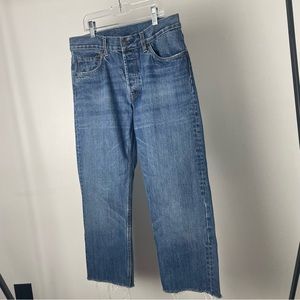 Levi’s 501, Raw Hem Straight Leg